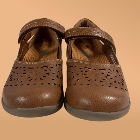 Baretraps Posture Shoes Brown Mary Janes Size 8M Jennings Hook Loop Straps - Picture 3 of 12